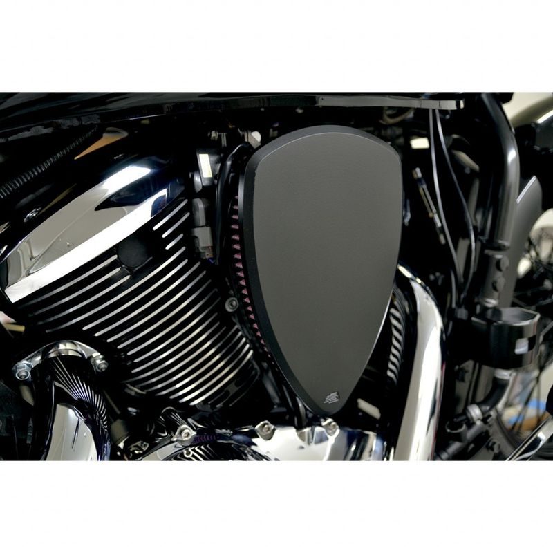 Luftfiltersats Baron VSTR1100 Air slät krom svart Yamaha 99-11