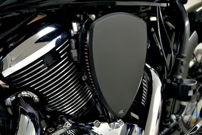 Luftfiltersats Baron C50 Air slät krom svart Suzuki 01-upp
