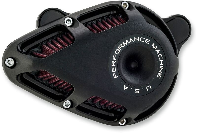 Luftfiltersats Performance Machine 0206-2140-SMB PM Jet Ops svart Softail 18-24