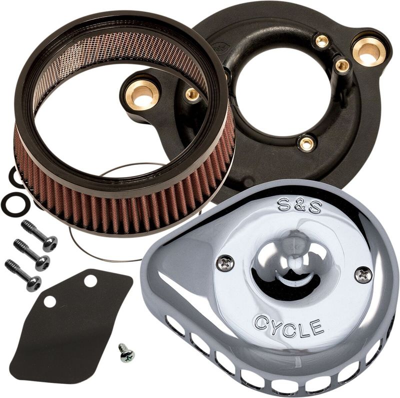 Luftfiltersats S&S 170-0435C Teardrop krom Softail 18-24