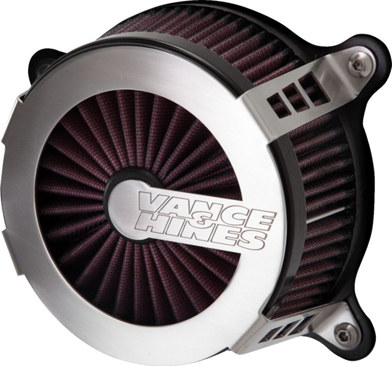 Luftfiltersats Vance & Hines VO2 Cage Fighter borstat rostfritt Softail 16-17