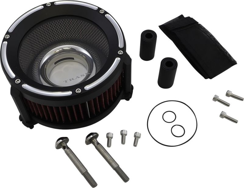 Luftfilter Trask TM-1023RC Assault Aslt aluminium svart H-D 17-23