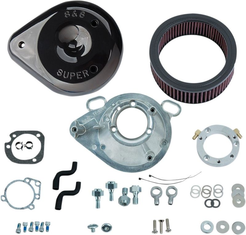 Luftfilter S&S 170-0304B Teardrop svart H-D 01-17