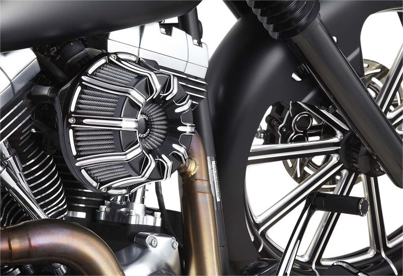 Luftfiltersats Arlen Ness 10-GAUGE CC svart Softail 18-24
