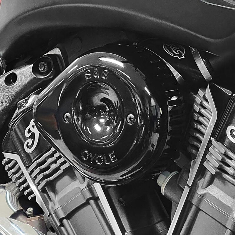 Luftfiltersats S&S 170-0777 Cover svart Indian 20-upp