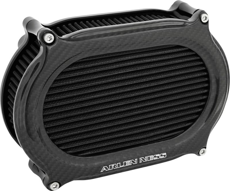 Luftfiltersats Arlen Ness 600-219 2 Oval kolfiber