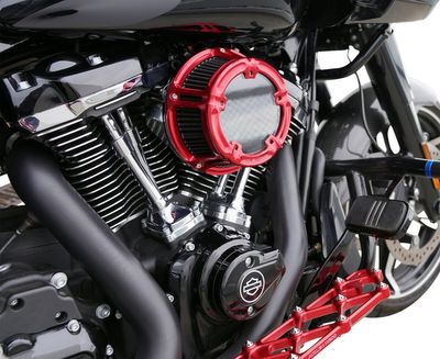 Luftfilter Arlen Ness 600-241 Method klar röd Touring 23-upp