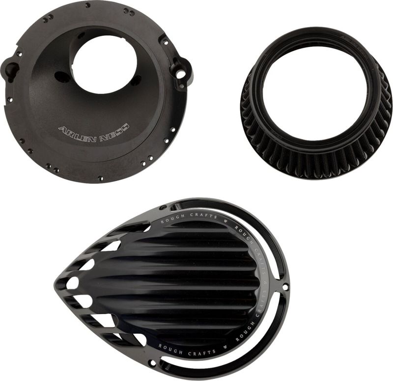 Luftfiltersats Arlen Ness RC-600-021 Rough Craft rund svart Touring 23-24