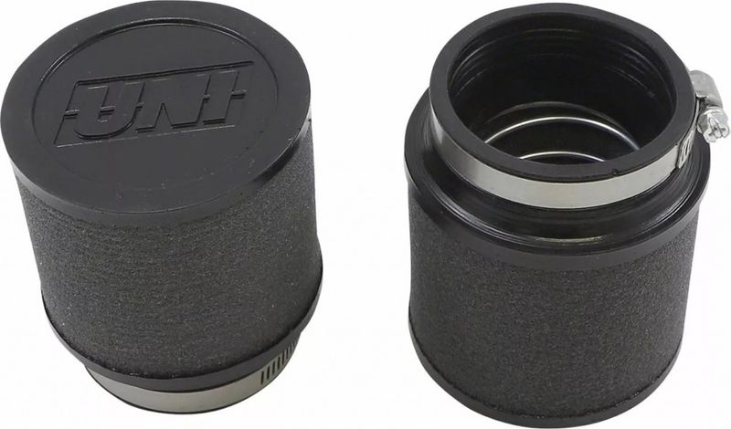 Luftfiltersats UNI Filter pod högflöde rak svart 1-7/8"-2 1/16" 2-pack