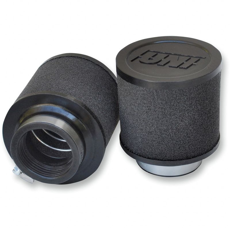 Luftfiltersats UNI Filter pod högflöde rak svart 2-1/8"-2 1/4" 2-pack
