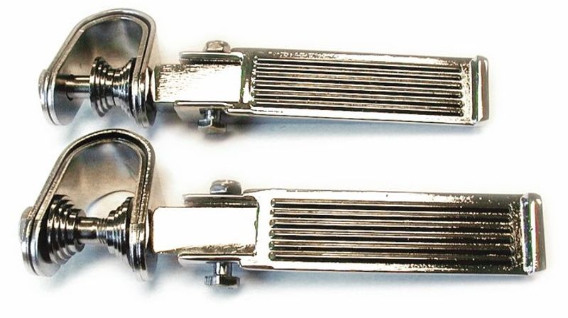 Fotpinne MCS Ribbed krom universal