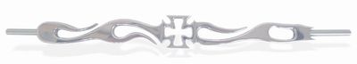 Växelstag Flame & Cross, längd 300mm. Softail 86-upp, kromat