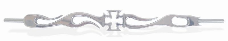Växelstag Flame & Cross, längd 300mm. Softail 86-upp, kromat
