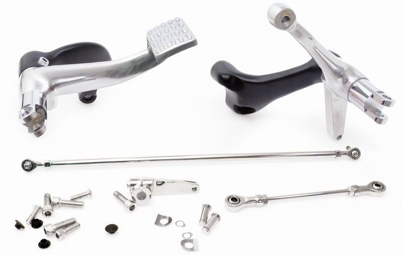 Framflyttade reglage MCS Evo ISO krom XL Sportster with rubber