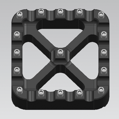 Pedalgummi V-Factor MX svart billet H-D 82-upp