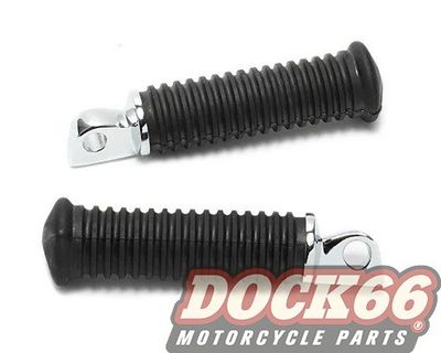 Fotpinnar Dock66 H-D Style ribbade svart