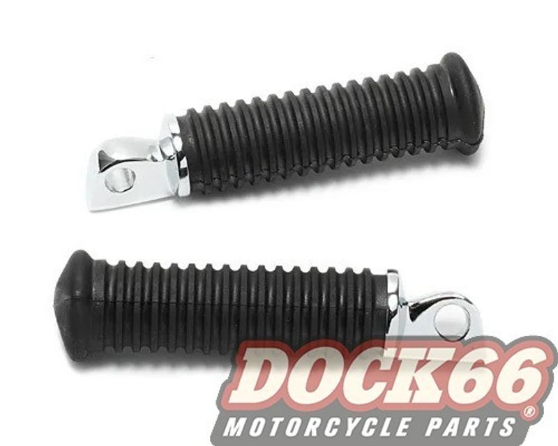 Fotpinnar Dock66 H-D Style ribbade svart