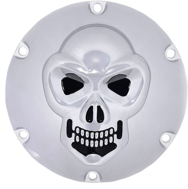 Derbylock Drag Specialties 3 D krom skalle Sportster 04-22