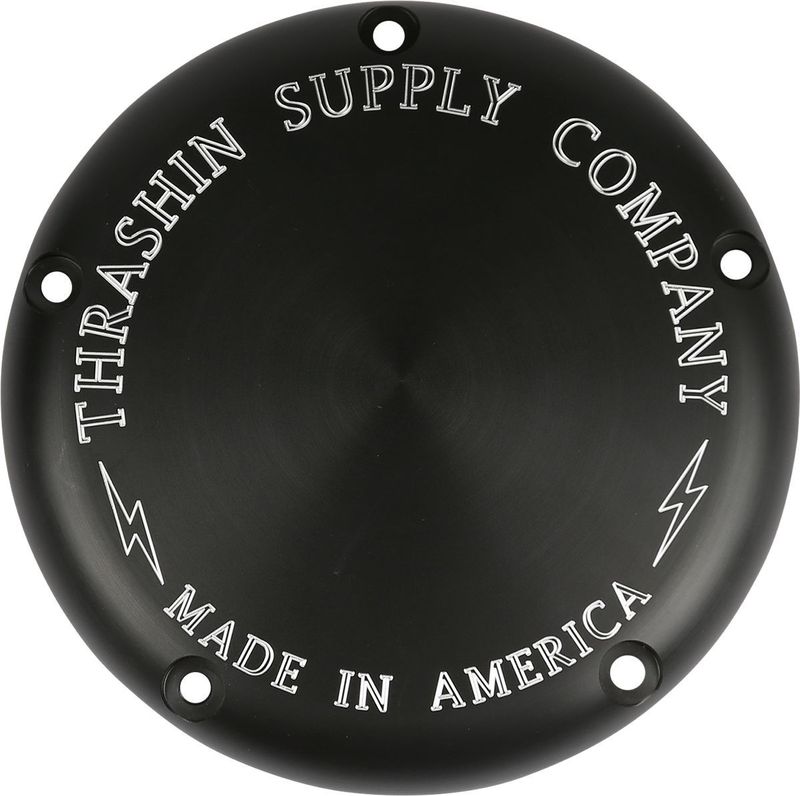 Derbylock Thrashin Supply billet svart Softail 18-upp