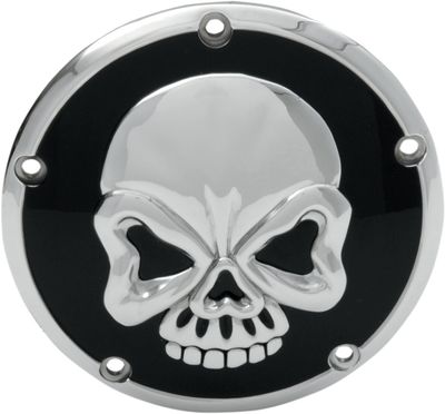 Derbylock Drag Specialties Skull krom 5 hål Twin Cam