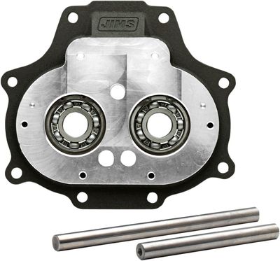 Växellådslucka Jims 6-växlad Big Bearing svart Softail 07-17, Dyna 06-17, Touring 07-16