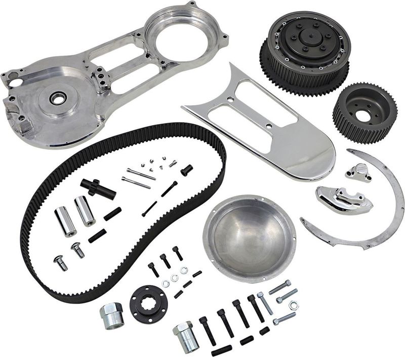 Belt drive-sats Belt Drives Ltd. BDL SH-500 2" Shovelhead with stock rachet polerad