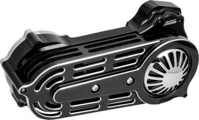 Remdriftssats Belt Drives Changeable Domes 2" svart Softail 90-06