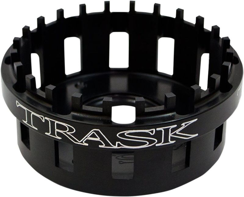 Kopplingskorg Trask aluminium svart V-Rod 02-17
