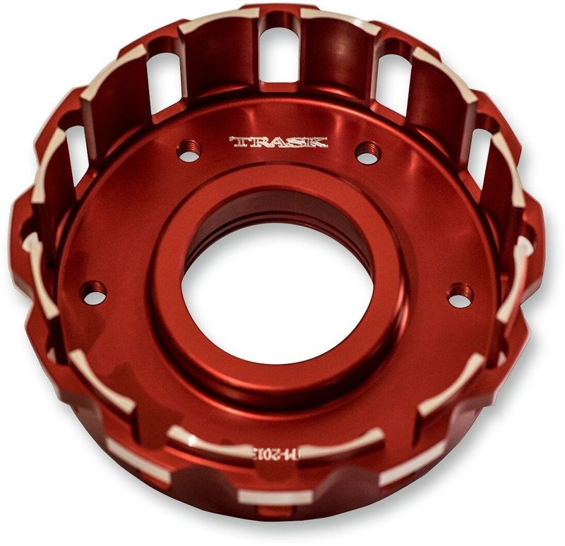 Kopplingskorg Trask Performance anodiserad röd Twin Cam 07-17