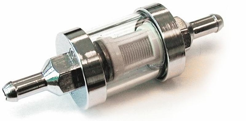 Bränslefilter MCS Clear-view ID 1/4" krom universal