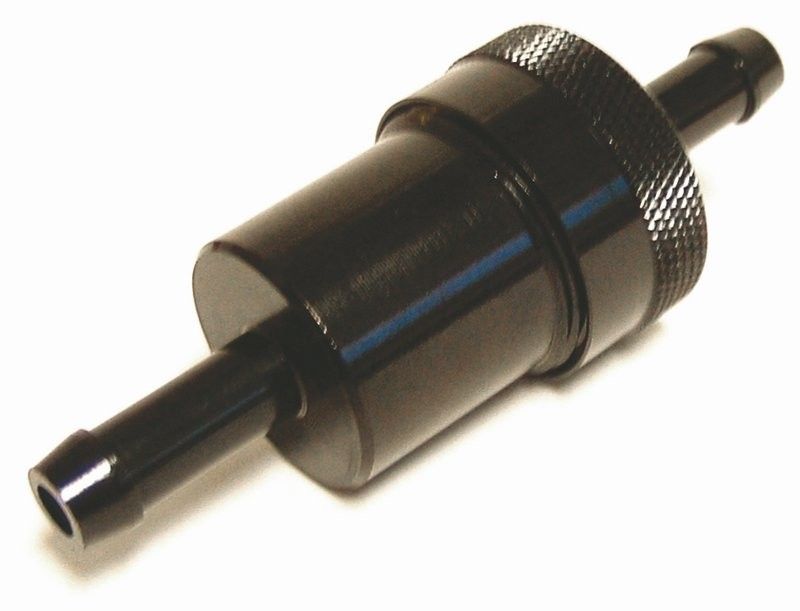 Bränslefilter MCS 5/16" aluminium svart