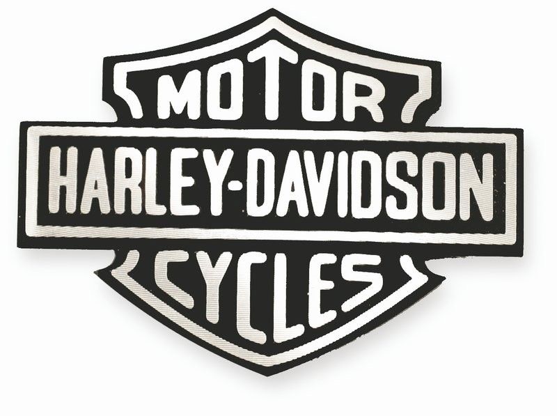 H-D sköld, metall emblem 45x35mm,självhäftande