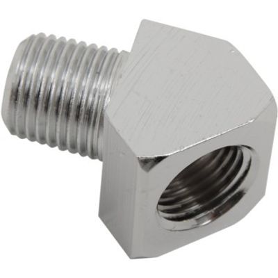 Adapter oljetrycksmätare MCS 45° 1/8" NPT krom Big Twin 38-99