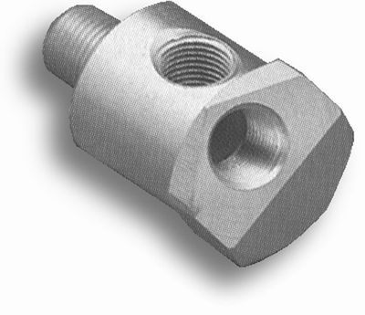 Adapter oljetrycksmätare MCS dubbel klar aluminium Big Twin 84-99
