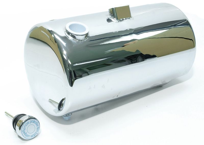 Oljetank, rund 6,5 side fill, Softail 00-06, kromad