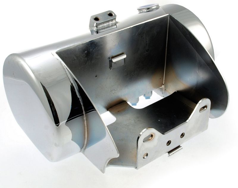 Oljetank, rund 6,5 side fill, Softail 00-06, kromad