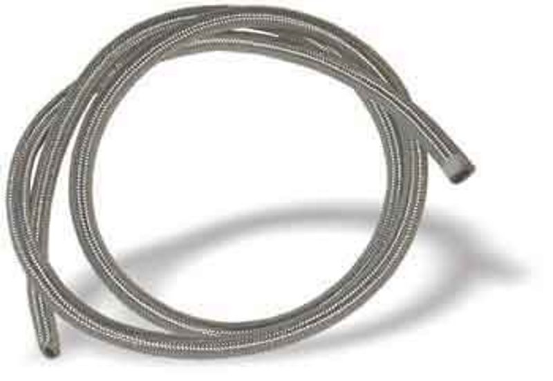 Bränsleslang MCS 3/8" 10mm flätad rostfri klar