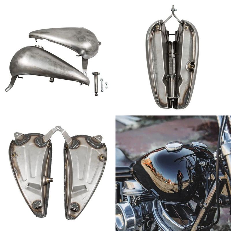 Bensintank Lowbrow Customs WX Style delad Big Twin 36-84