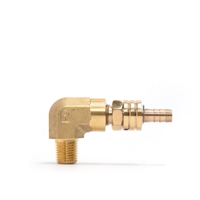 Prism Supply Petcock - 90 Adapter - 1/4 NPT