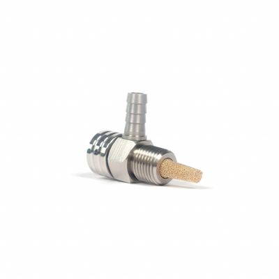 Bensinkran Prism Supply 90° 1/4 NPT rostfritt stål