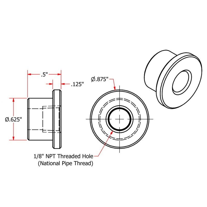 TC Bros 1/8 Npt Bung kit (2-pack)