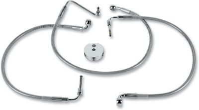 Bromsslangsats Drag Specialties rostfri stål fram Dyna 94-99
