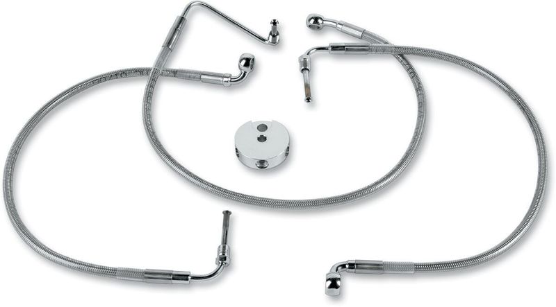 Bromsslangsats Drag Specialties rostfri stål fram Dyna 94-99