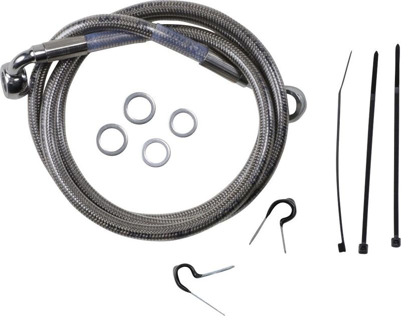 Bromsslangsats Drag Specialties rostfri stål fram Softail 99-07