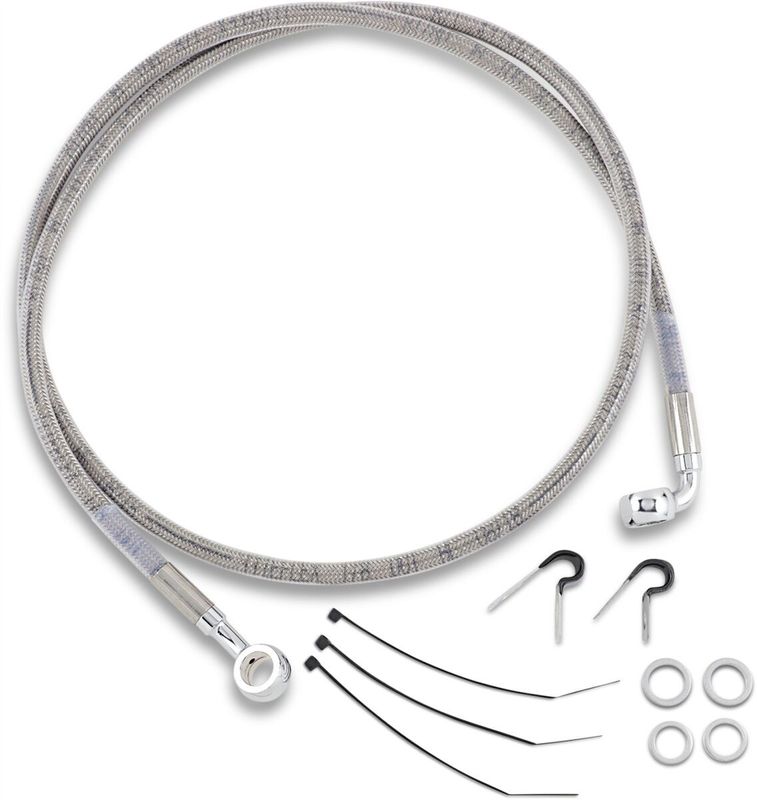 Bromsslangsats Drag Specialties rostfri stål fram Softail 97-07