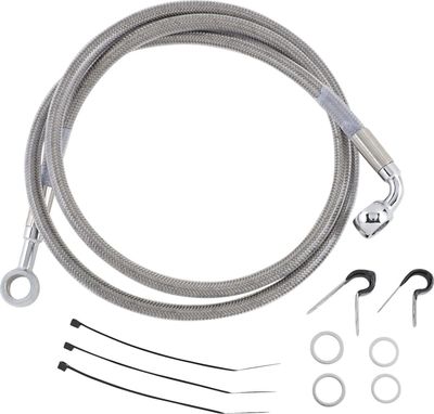 Bromsslangsats Drag Specialties rostfri stål fram Softail 88-99