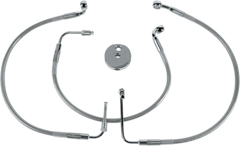 Bromsslangsats Drag Specialties rostfri stål fram Sportster 99-03