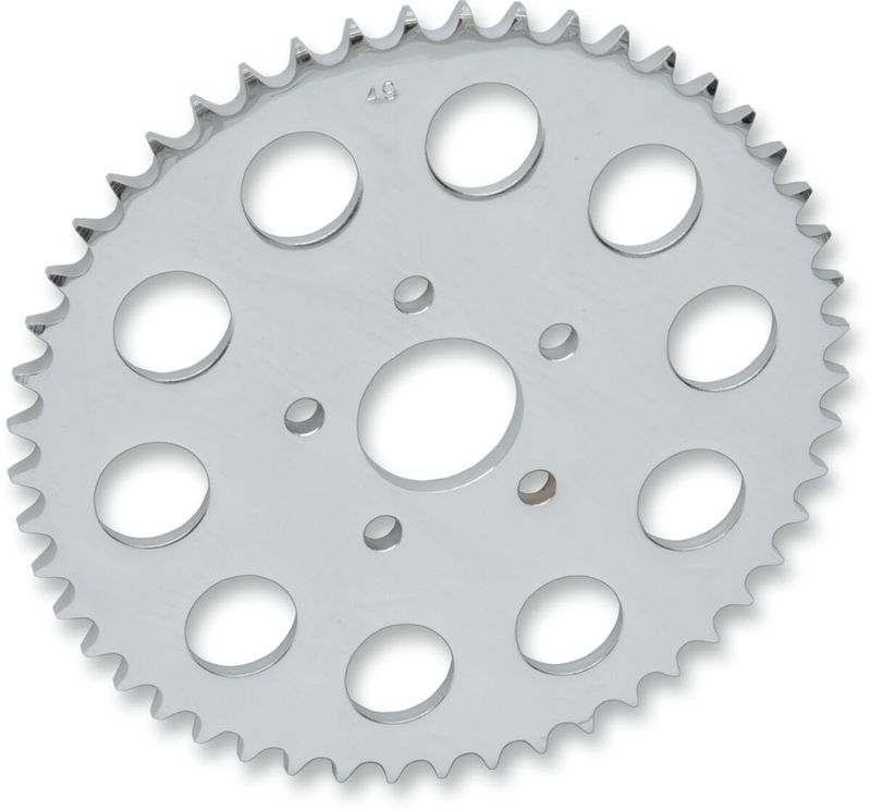 Drev hjul bak Drag Specialties 46T matt stål krom H-D 86-99