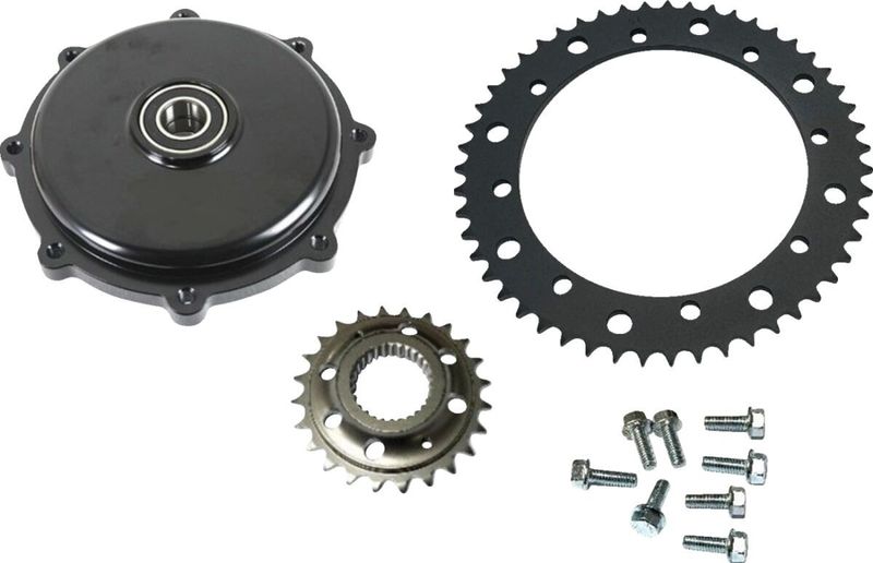 Drev Drag Specialties 201409 svart blå Touring 17-20, Softail 18-19, Trike 17-19