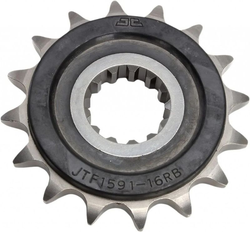 Framdrev JT Sprockets JTF1591.16RB gummidämpat 16T 525 natur SCM420 krommolybdenstål